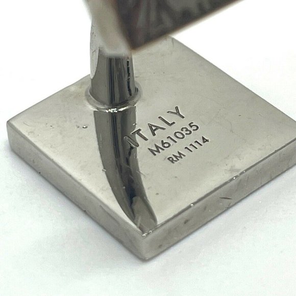 Authentic LOUIS VUITTON Damier 4 Boutong de Manchette Cufflinks cuffs Silver - Picture 4 of 6